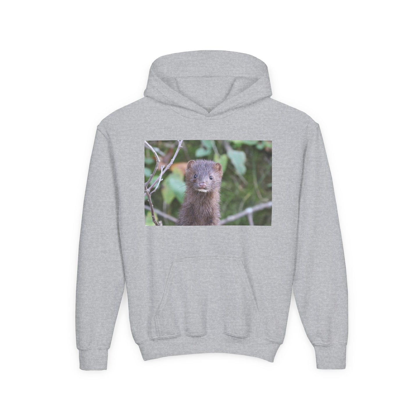 Otter Portrait Youth Hoodie — Cute Nature Animal Sweatshirt for Kids
