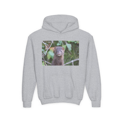 Otter Portrait Youth Hoodie — Cute Nature Animal Sweatshirt for Kids