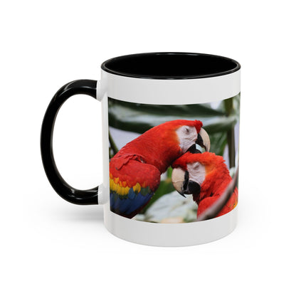 Scarlet Macaw Coffee Mug — Tropical Parrot Accent Mug (11/15oz)