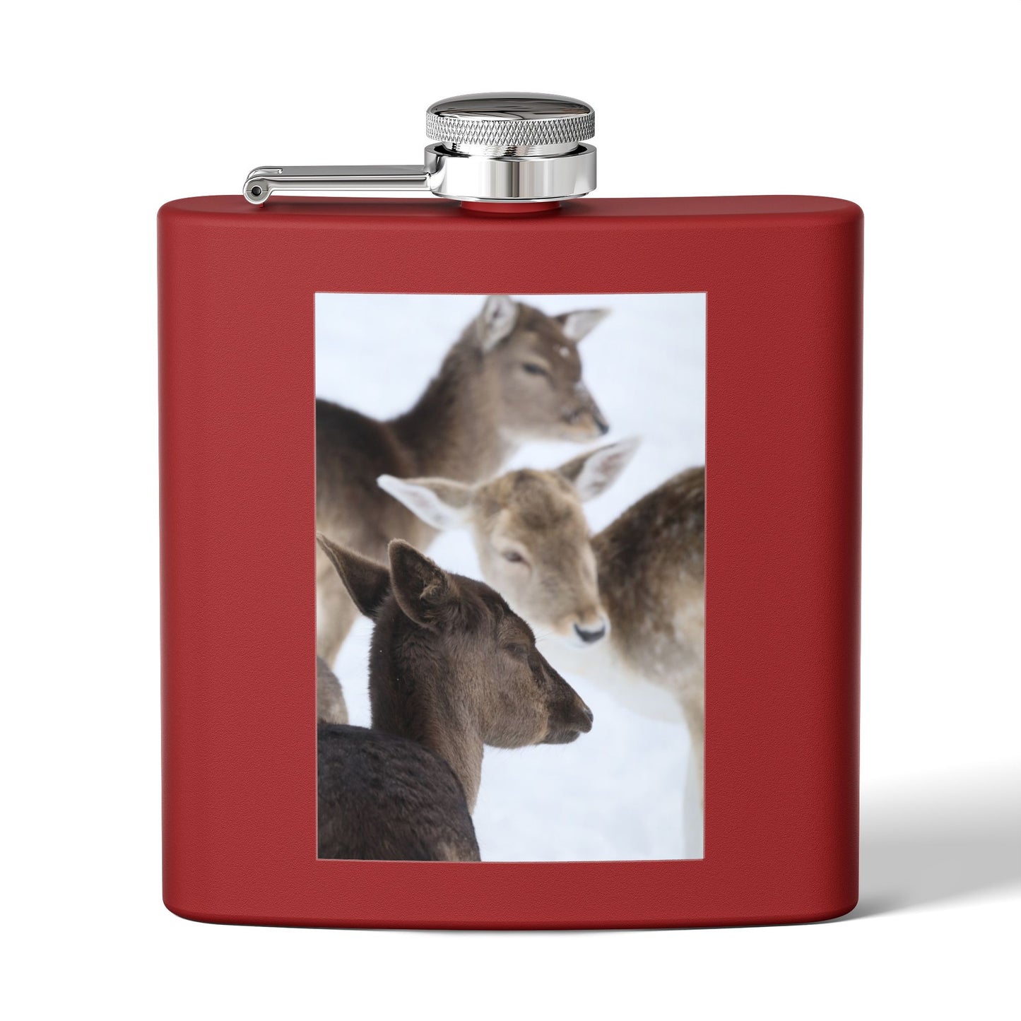 Deer Portrait 6oz Stainless Steel Flask