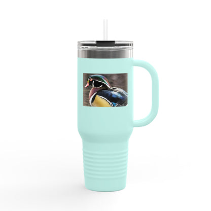 Wood Duck 40oz Insulated Travel Mug — Large Stainless Tumbler with Handle