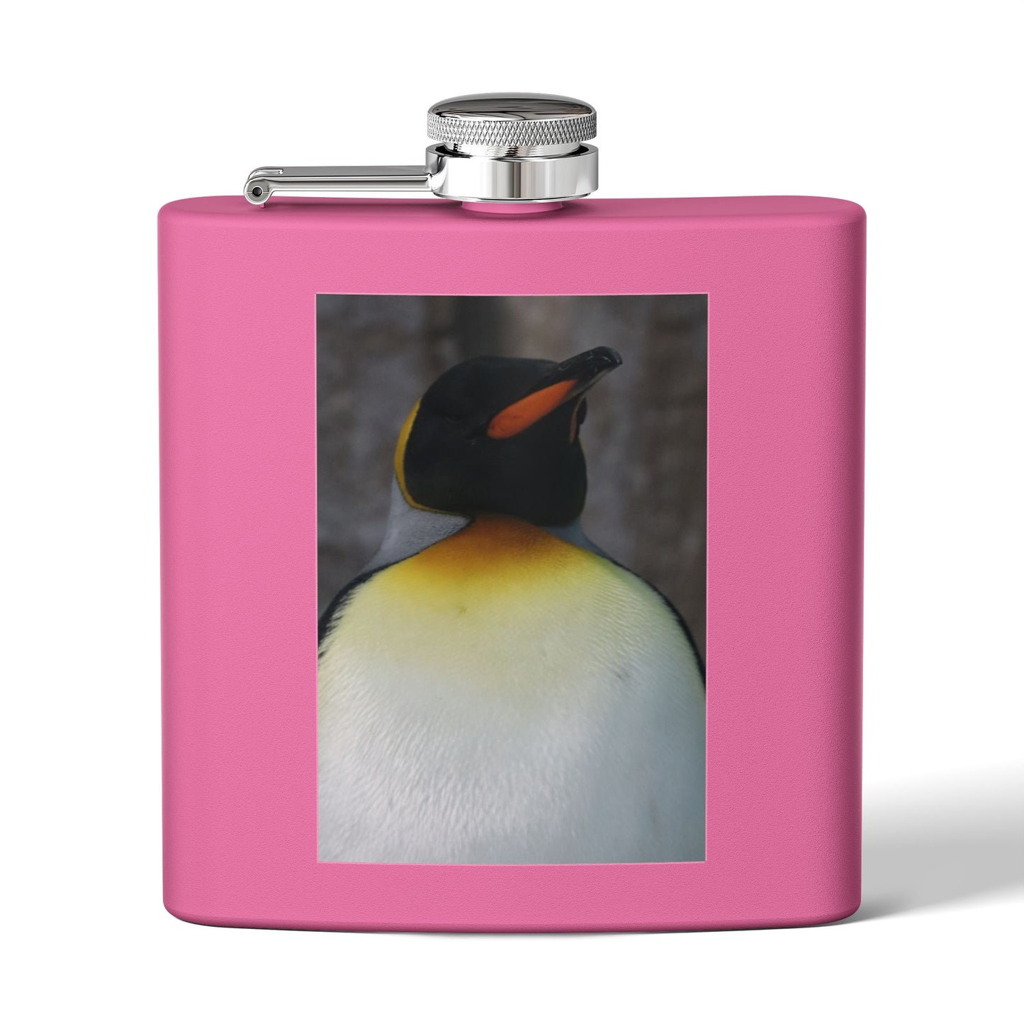 Penguin Portrait Flask — 6oz Stainless Steel Hip Flask