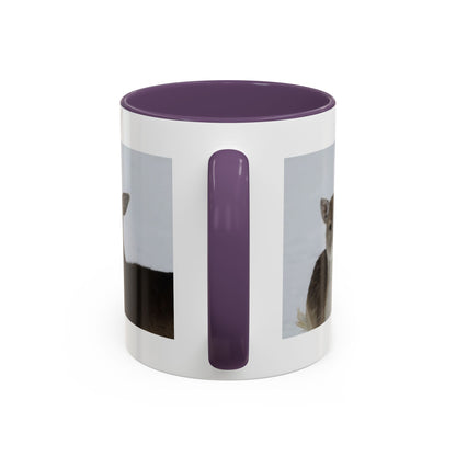 Deer Pair Accent Coffee Mug — Cute Winter Wildlife Ceramic Mug (11/15oz)