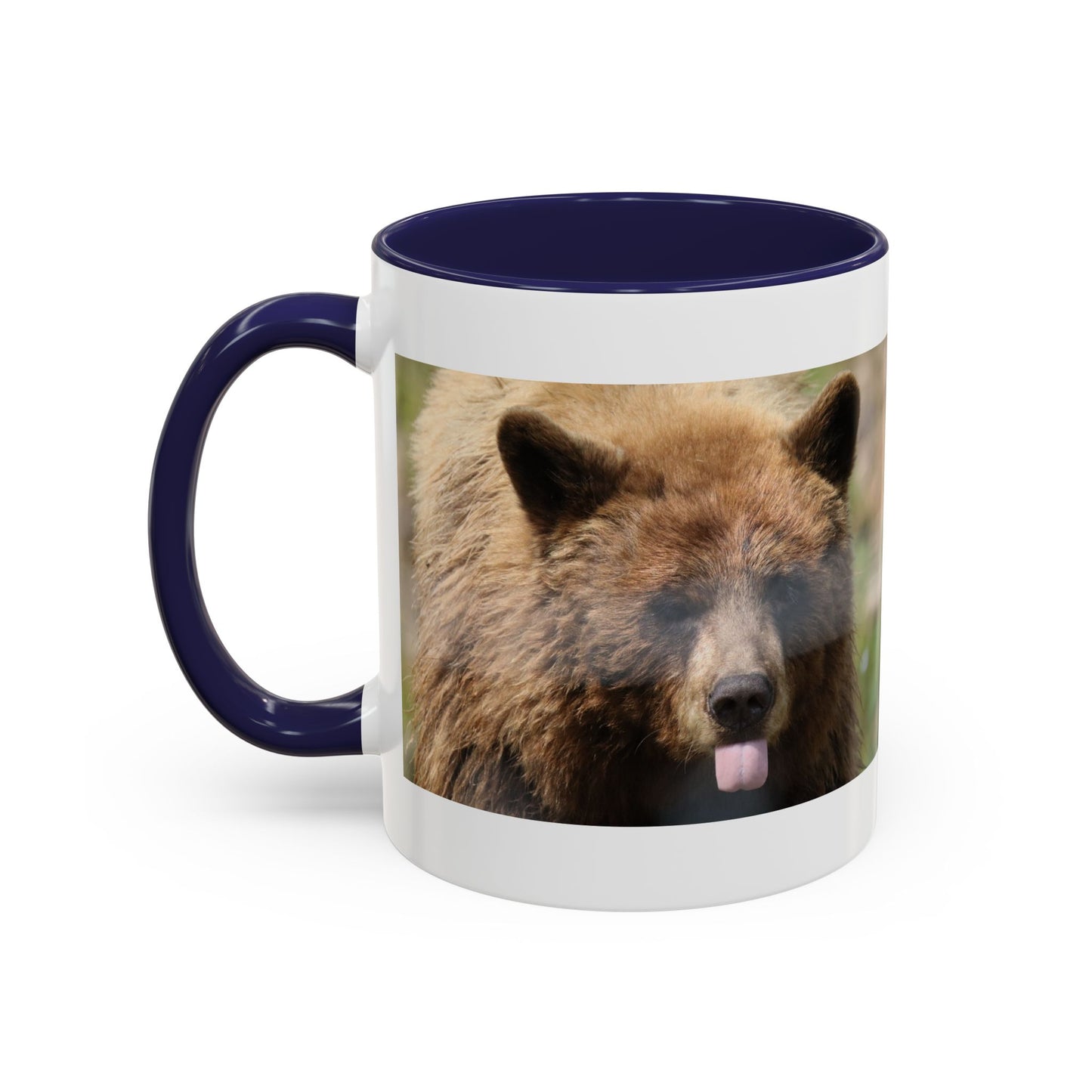 Funny Brown Bear Photo Accent Coffee Mug (11/15 oz)