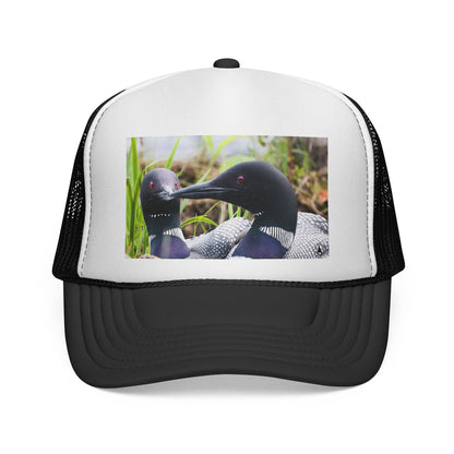 Loon Photo Trucker Cap — Wildlife Bird Hat for Nature Lovers
