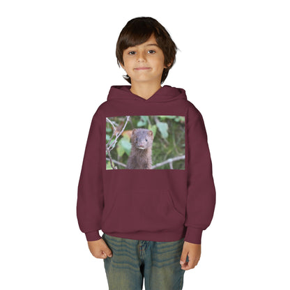 Otter Portrait Youth Hoodie — Cute Nature Animal Sweatshirt for Kids