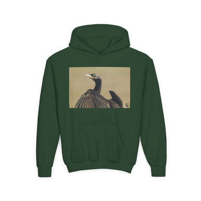 Cormorant Bird Photo Hoodie | Wildlife Photography Kids Sweatshirt