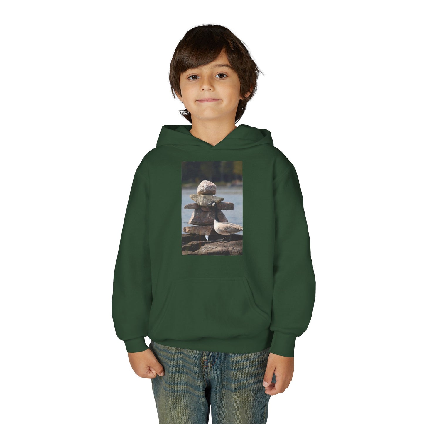 Youth Hoodie with Cute Duck Plush Photo — Kids' Cozy Animal Pullover