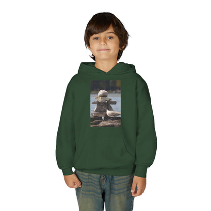 Youth Hoodie with Cute Duck Plush Photo — Kids' Cozy Animal Pullover