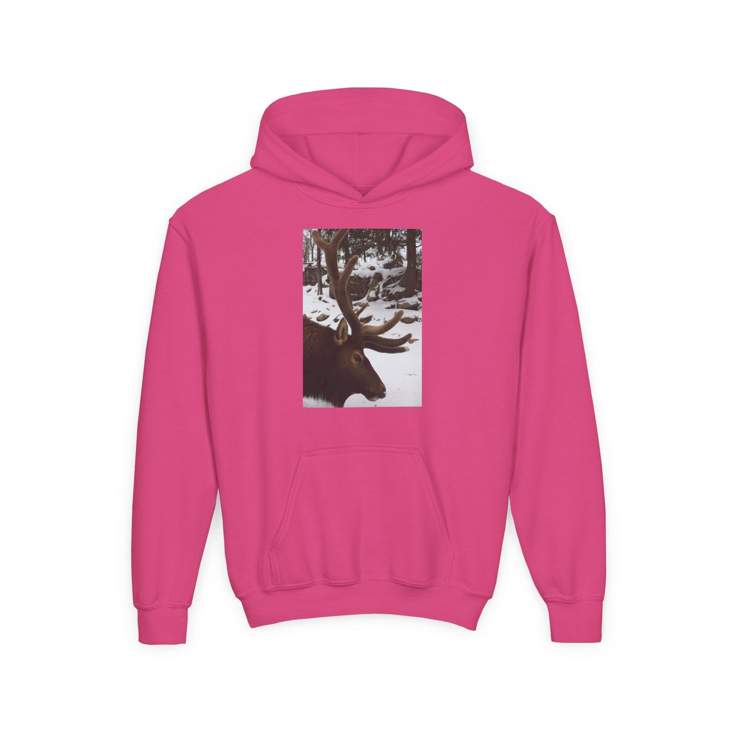 Moose Portrait Hoodie | Youth Hooded Sweatshirt