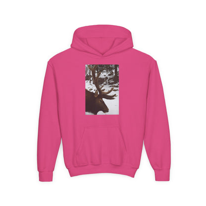 Moose Portrait Hoodie | Youth Hooded Sweatshirt