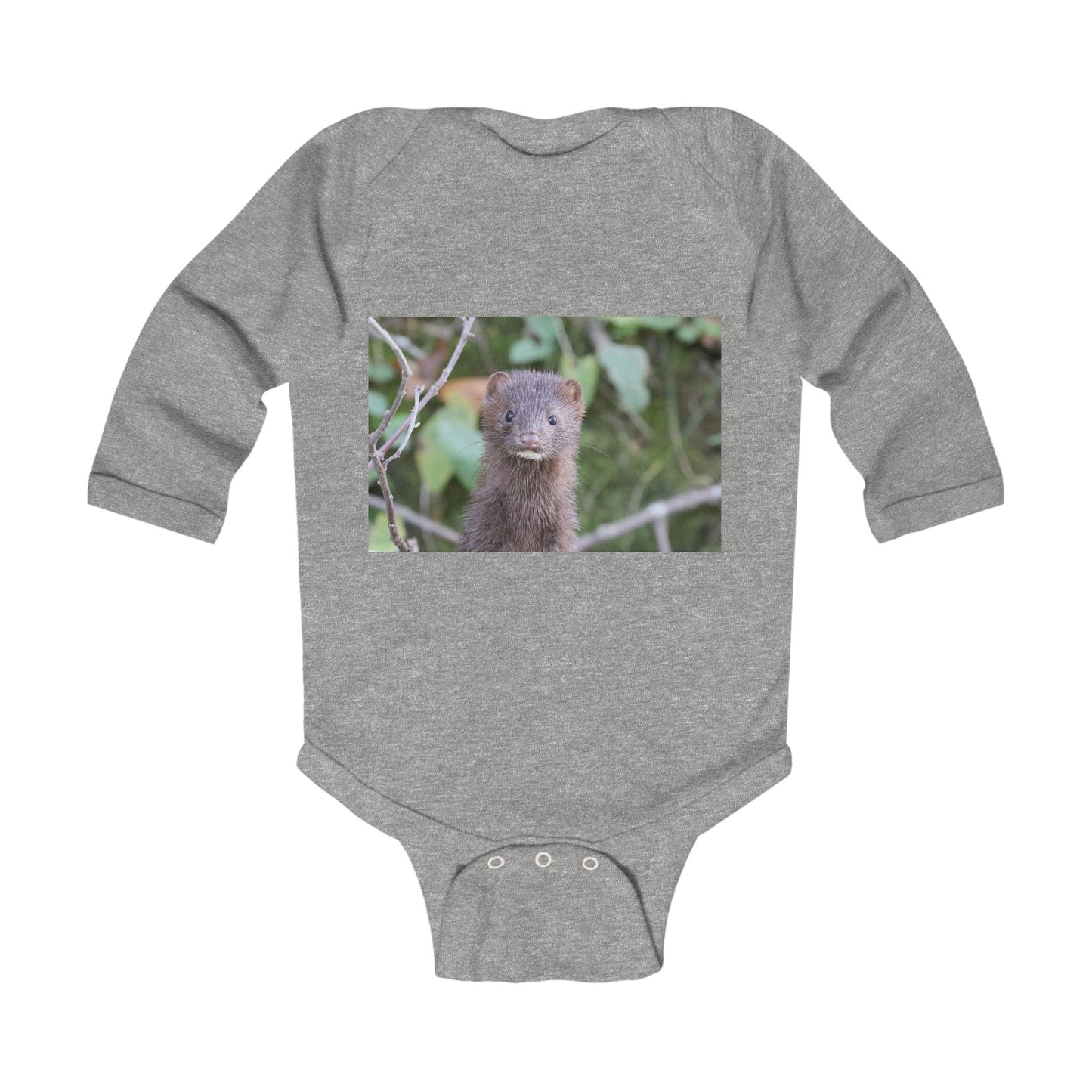 Mongoose Photo Infant Long Sleeve Bodysuit - Cute Wildlife Baby Onesie