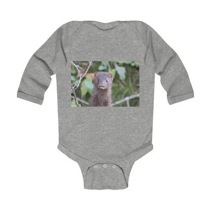 Mongoose Photo Infant Long Sleeve Bodysuit - Cute Wildlife Baby Onesie