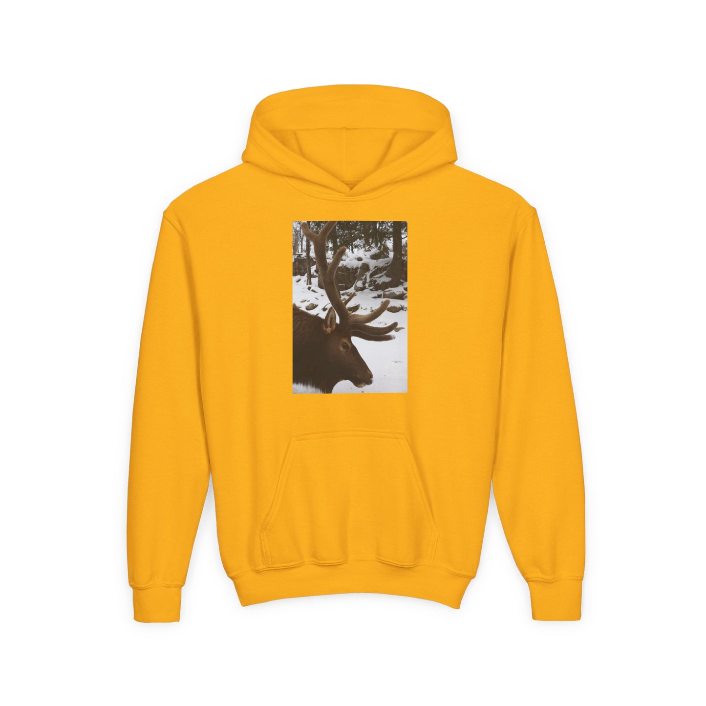 Moose Portrait Hoodie | Youth Hooded Sweatshirt
