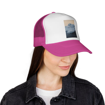 Mountain Sunrise Trucker Cap — Vintage Snow Peak Patch Hat