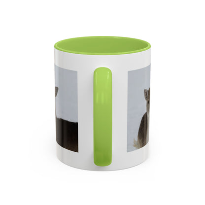 Deer Pair Accent Coffee Mug — Cute Winter Wildlife Ceramic Mug (11/15oz)