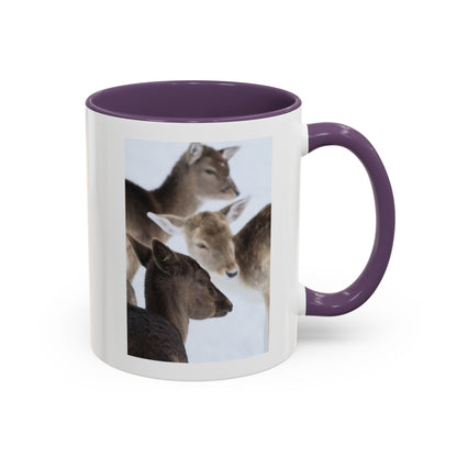 Deer Herd Accent Coffee Mug — Wildlife Photo Ceramic Mug (11/15oz)