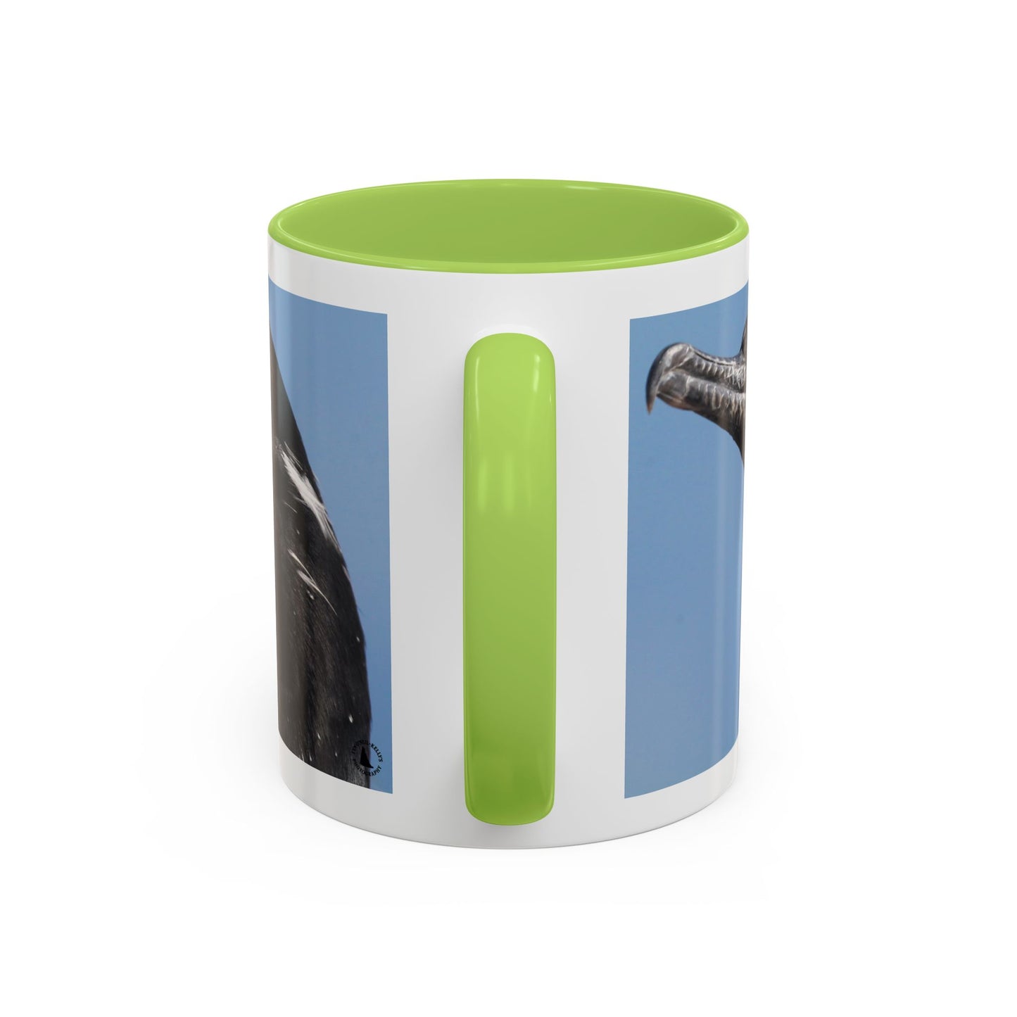 Cormorant Accent Coffee Mug — Blue Bird Portrait Ceramic Tea Cup (11/15oz)