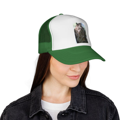 Trucker Hat with Owl Photo — Outdoor Nature Cap for Bird Lovers