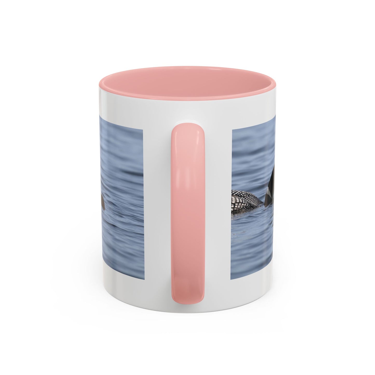 Loon Family Accent Coffee Mug — Scenic Lake Bird Photography (11/15oz)