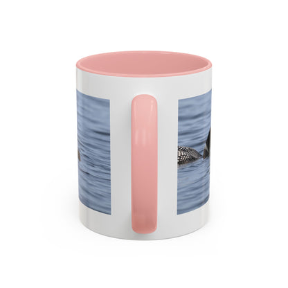 Loon Family Accent Coffee Mug — Scenic Lake Bird Photography (11/15oz)