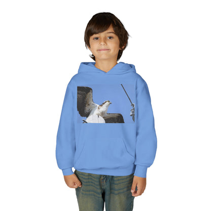 Youth Osprey Photo Hoodie — Kids Birdwatching Nature Pullover