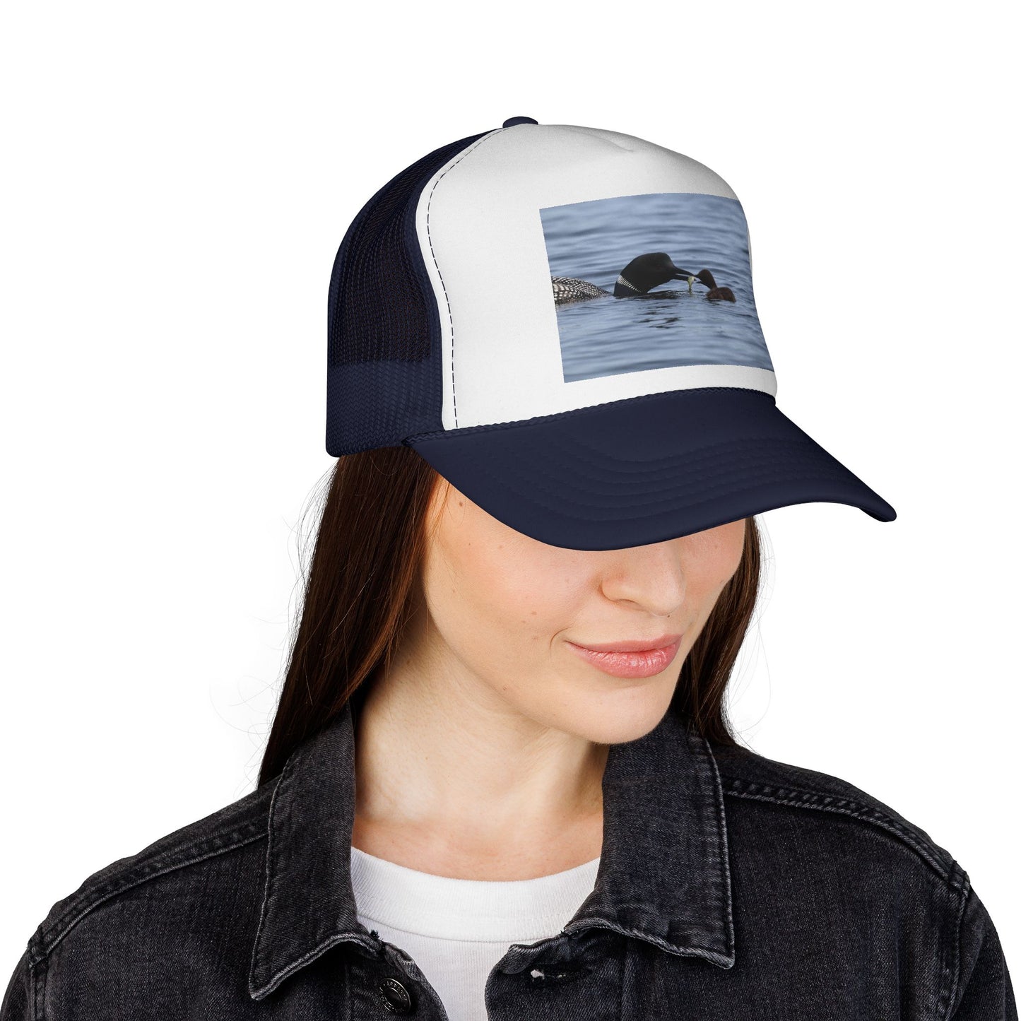 Loon Family Trucker Cap — Waterfowl Wildlife Photo Hat