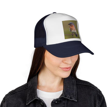 Eastern Bluebird Trucker Cap — Vintage Nature Hat for Birdwatchers