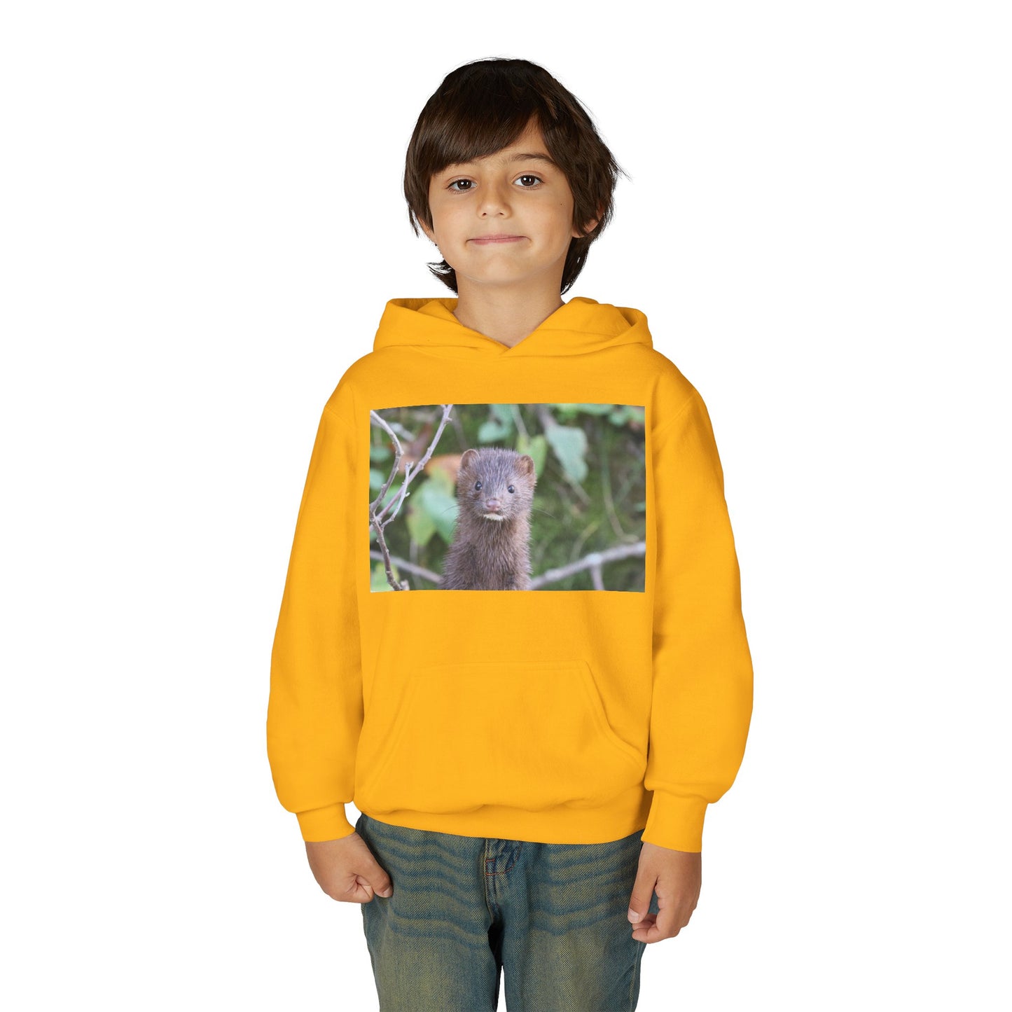 Otter Portrait Youth Hoodie — Cute Nature Animal Sweatshirt for Kids