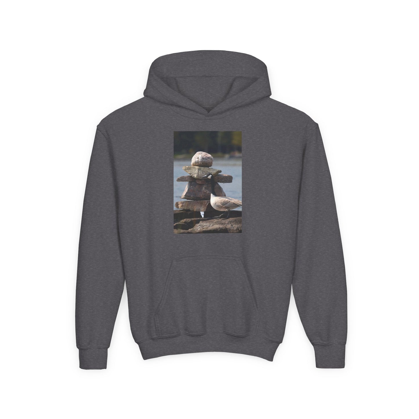 Youth Hoodie with Cute Duck Plush Photo — Kids' Cozy Animal Pullover