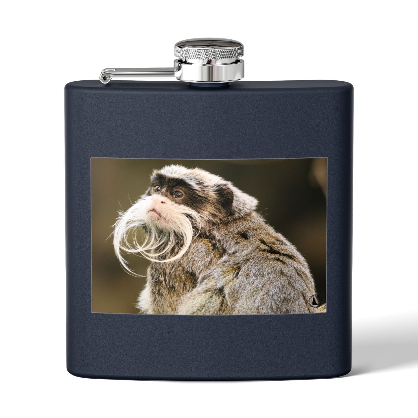 Emperor Tamarin Photo Flask — 6oz Stainless Steel Pocket Hip Flask