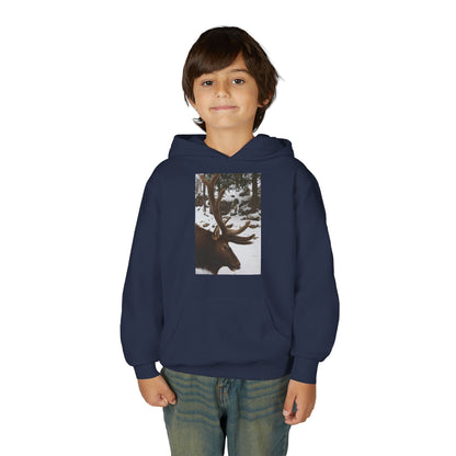 Moose Portrait Hoodie | Youth Hooded Sweatshirt