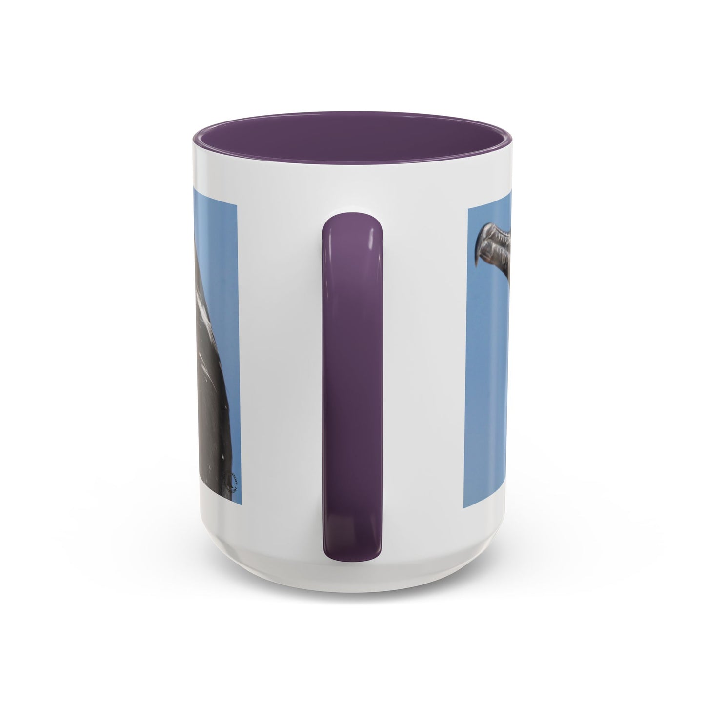 Cormorant Accent Coffee Mug — Blue Bird Portrait Ceramic Tea Cup (11/15oz)