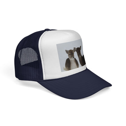 Deer Couple Trucker Cap — Cute Wildlife Snapback Hat