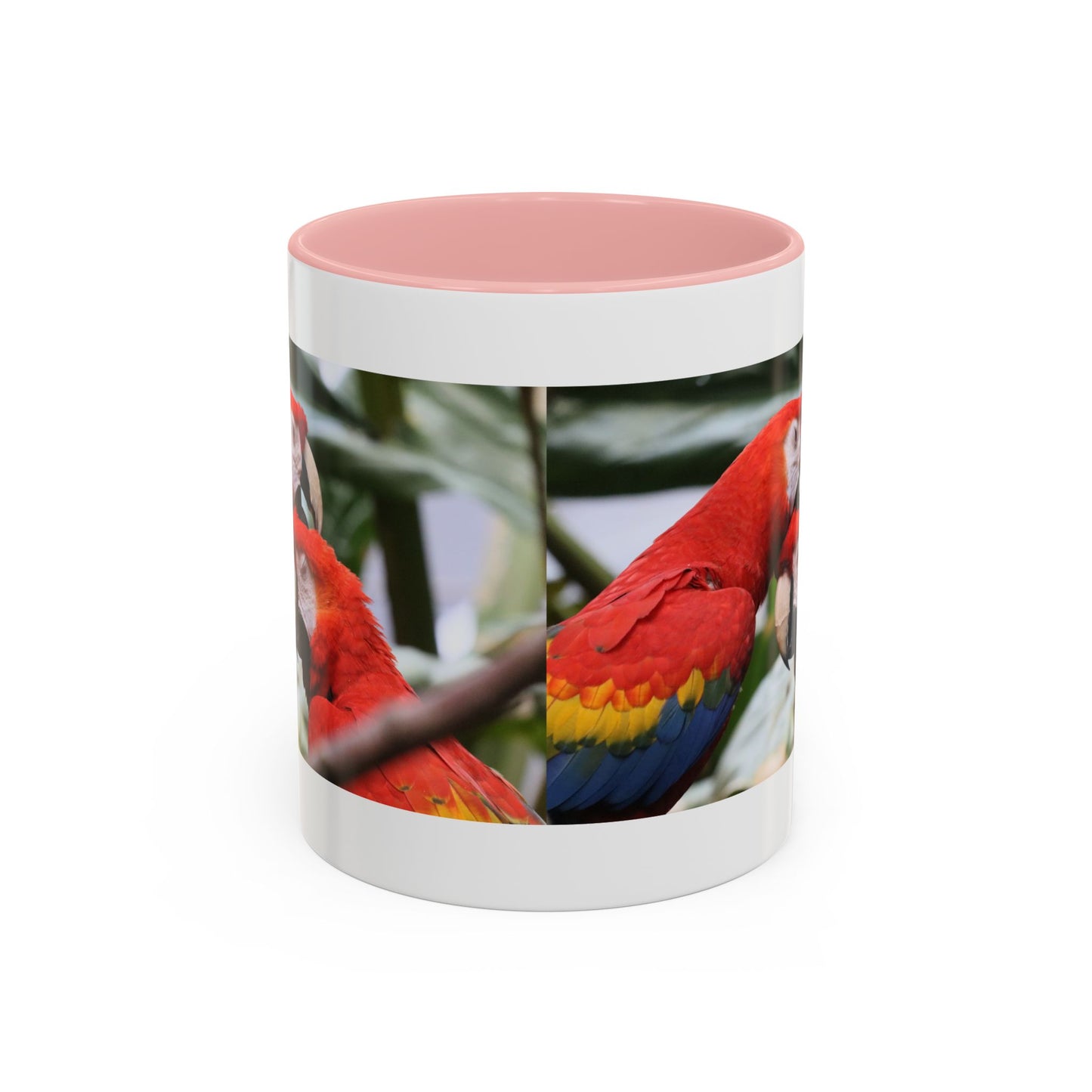 Scarlet Macaw Coffee Mug — Tropical Parrot Accent Mug (11/15oz)