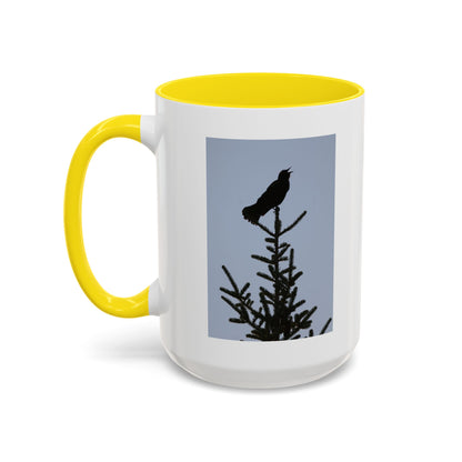 Songbird Silhouette Accent Coffee Mug — Black Interior 11/15oz