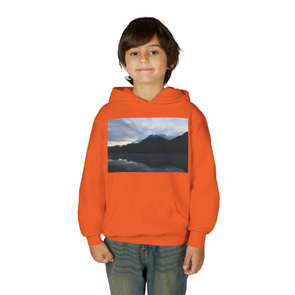 Youth Hoodie with Serene Mountain Lake Photo - Cozy Outdoor Nature Pullover