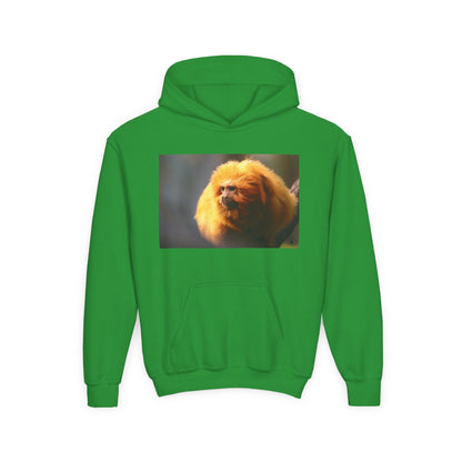Golden Lion Tamarin Youth Hoodie — Cute Monkey Photo Sweatshirt for Kids