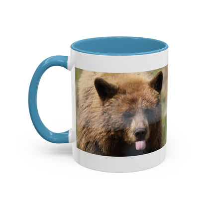 Funny Brown Bear Photo Accent Coffee Mug (11/15 oz)