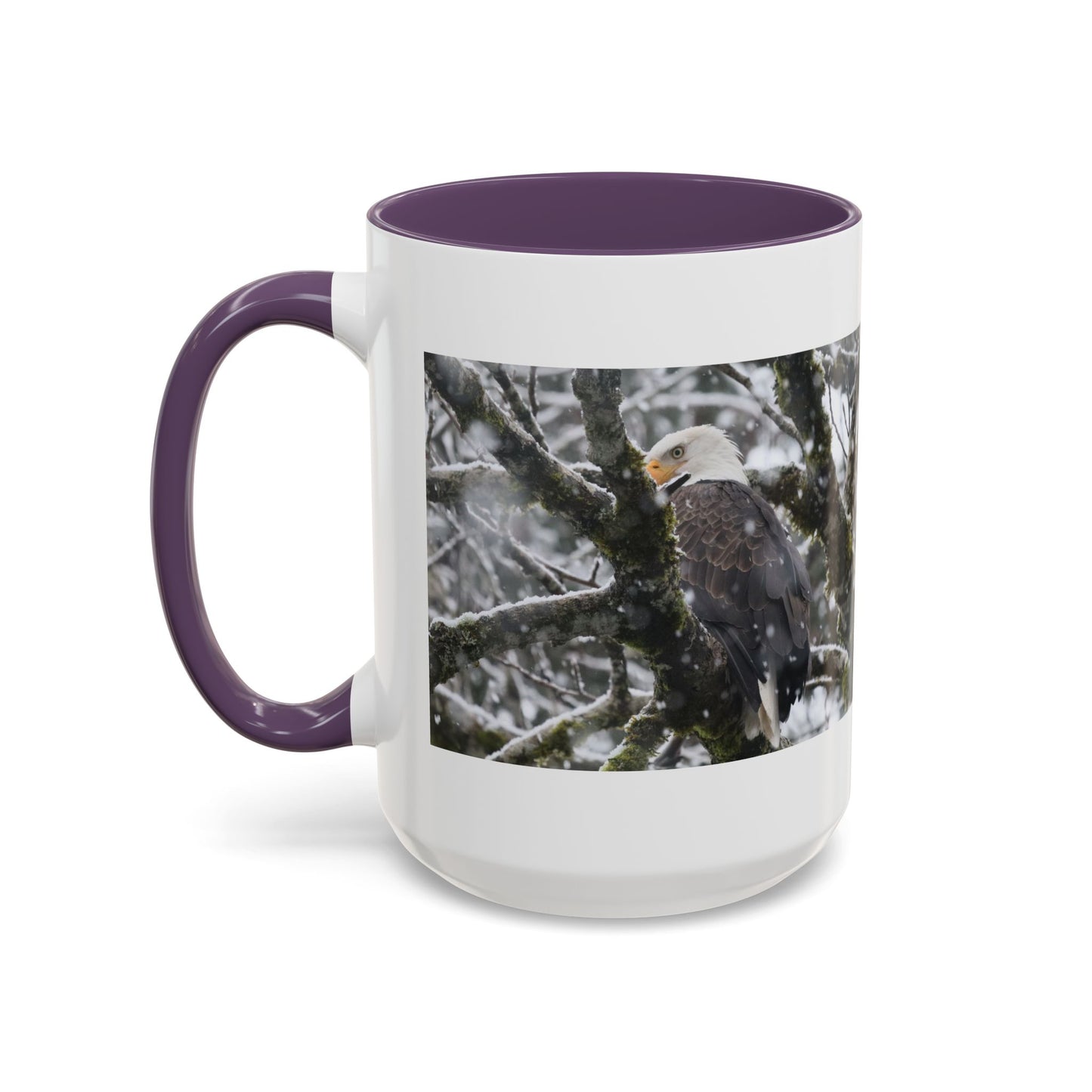 Bald Eagle Winter Photo Coffee Mug — 11/15oz Accent Mug