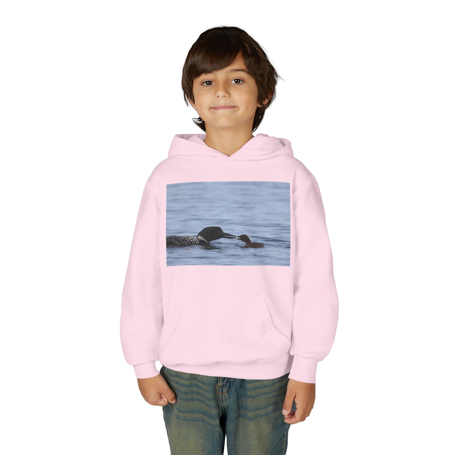 Youth Hoodie with Swimming Otters Photo – Cute River Otter Kids Sweatshirt