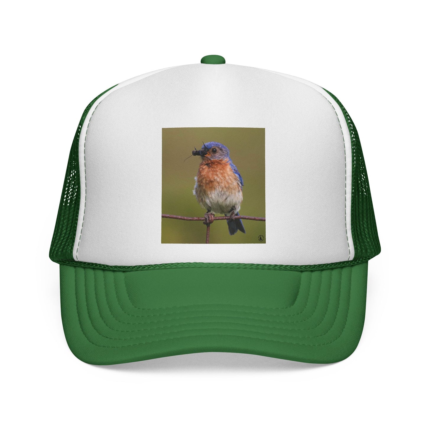 Eastern Bluebird Trucker Cap — Vintage Nature Hat for Birdwatchers