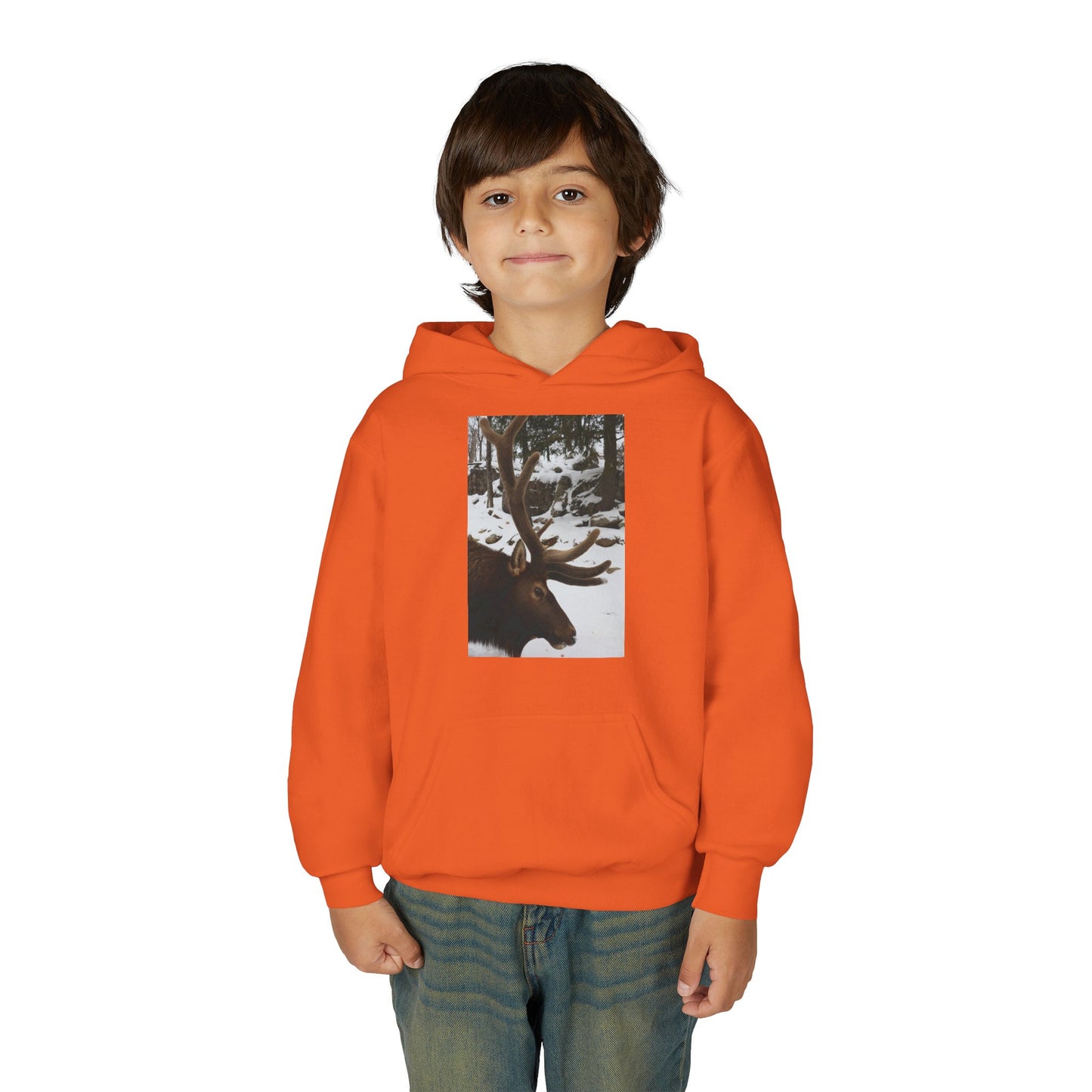 Moose Portrait Hoodie | Youth Hooded Sweatshirt