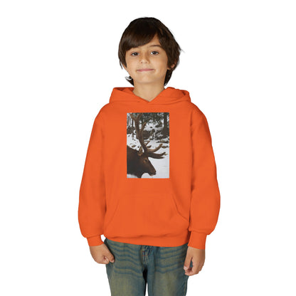 Moose Portrait Hoodie | Youth Hooded Sweatshirt