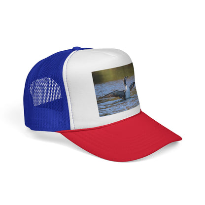 Loon Photo Trucker Cap — Vintage Wildlife Birdwatching Hat