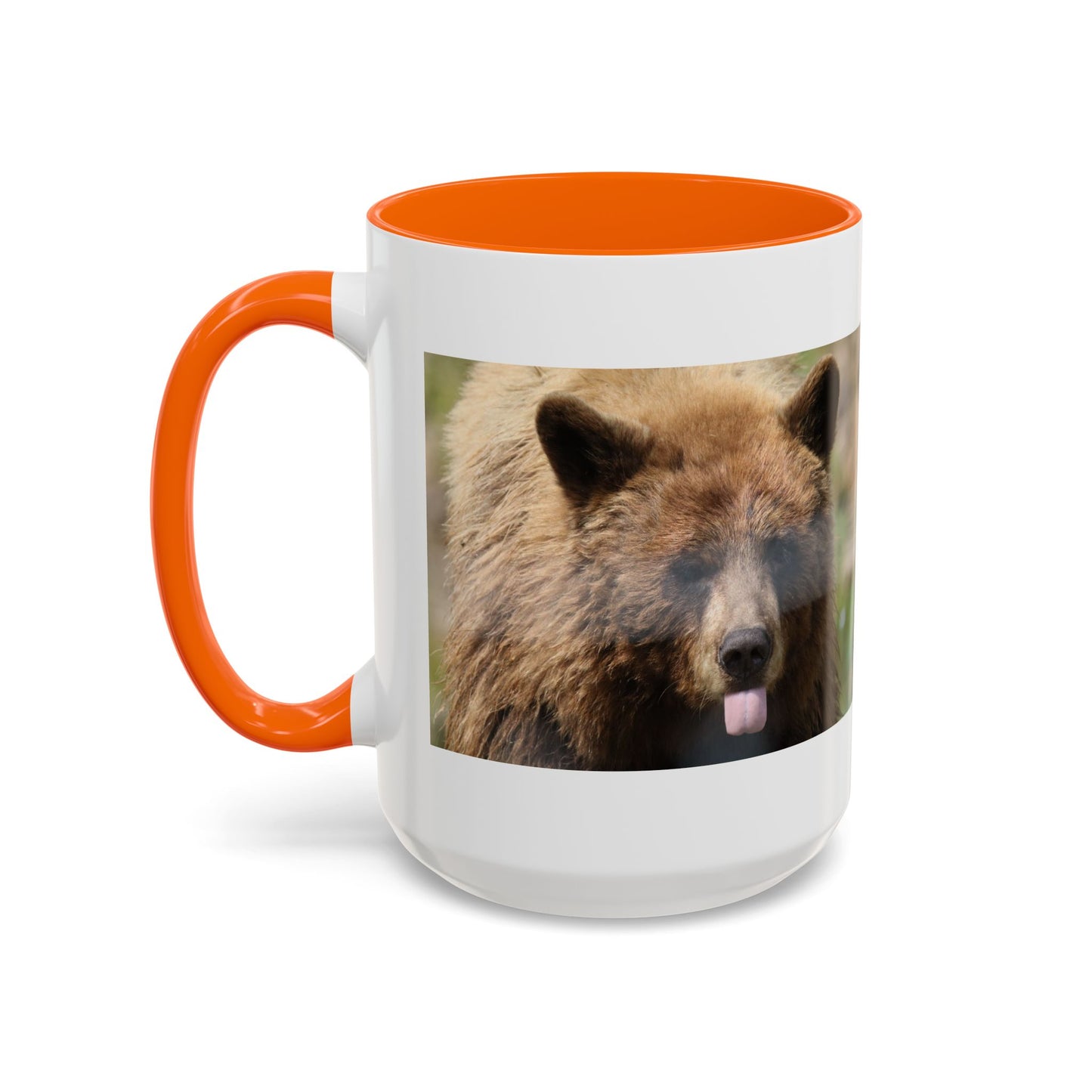 Funny Brown Bear Photo Accent Coffee Mug (11/15 oz)