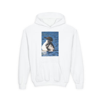 Youth Hoodie with Common Loon Photo – Nature-Lover Kids Pullover