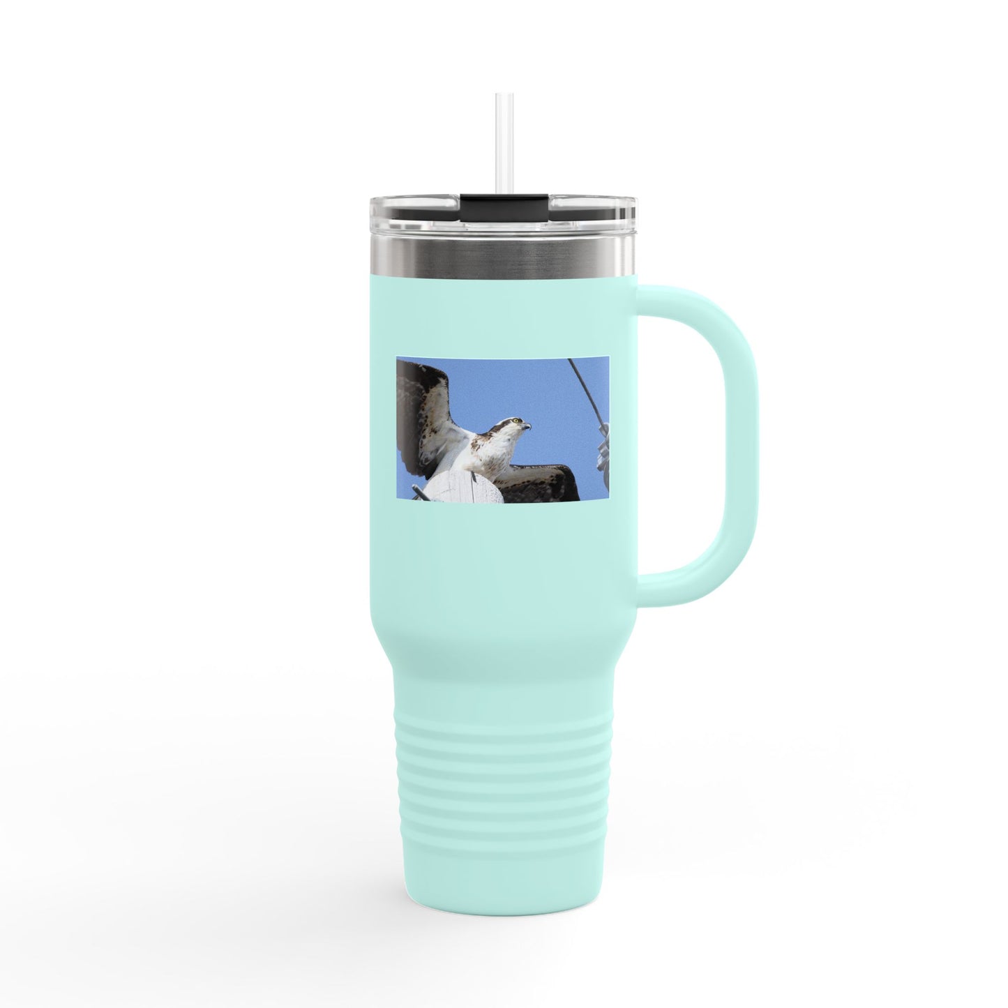 40oz Insulated Travel Mug — Seagull Photo Beach Tumbler