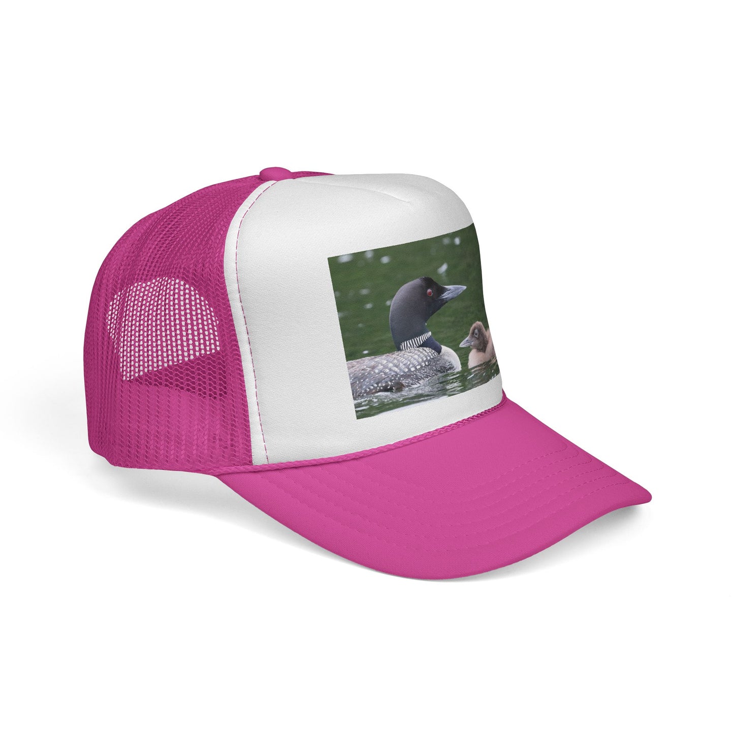 Loon & Chick Trucker Hat — Wildlife Nature Cap for Bird Lovers