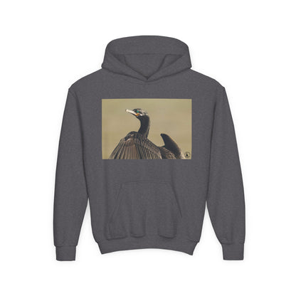 Cormorant Bird Photo Hoodie | Wildlife Photography Kids Sweatshirt
